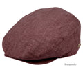 Linen Flat Ivy Cap - Burgandy
