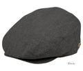 Linen Flat Ivy Cap - Black