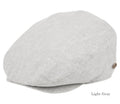 Linen Flat Ivy Cap - Light Gray