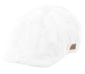 Washed Cotton Duckbill Ivy Cap (One Size) - White
