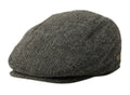 Herringbone Wool Flat Ivy Caps W/satin Quilted Lining - Gray