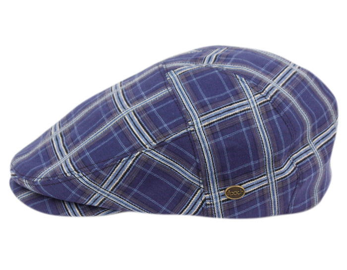 Cotton Slim Fit Six Panel Plaid Ivy Cap