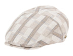 Cotton Slim Fit Six Panel Check Ivy Cap - Gray