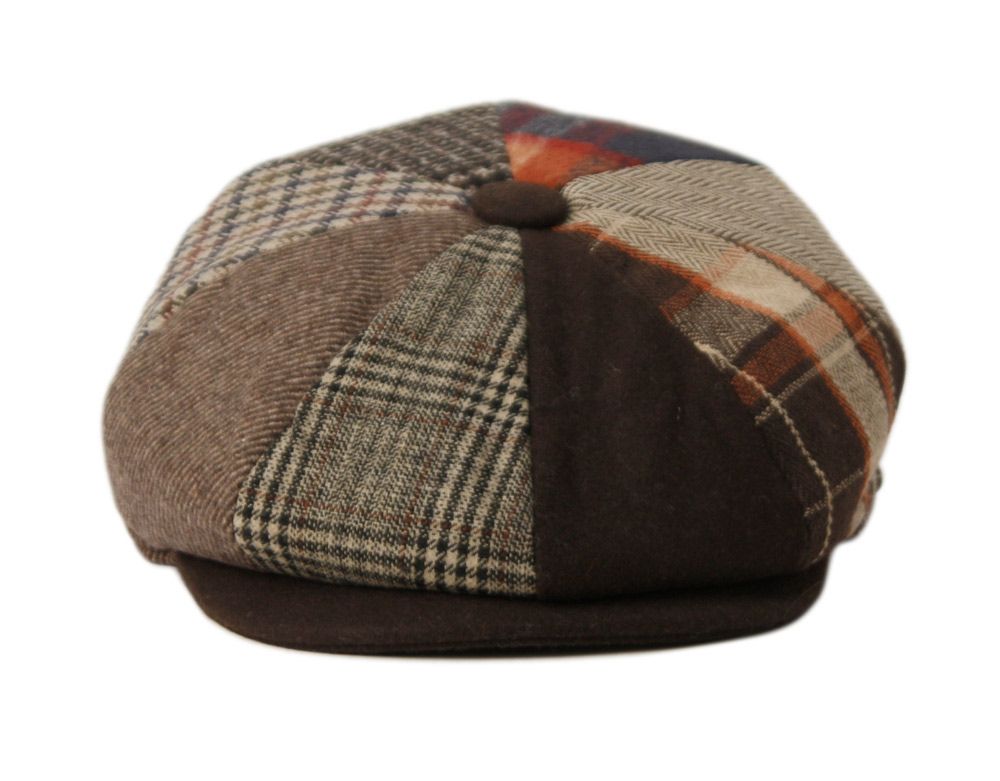 Multi Patch Work Newsboy Cap