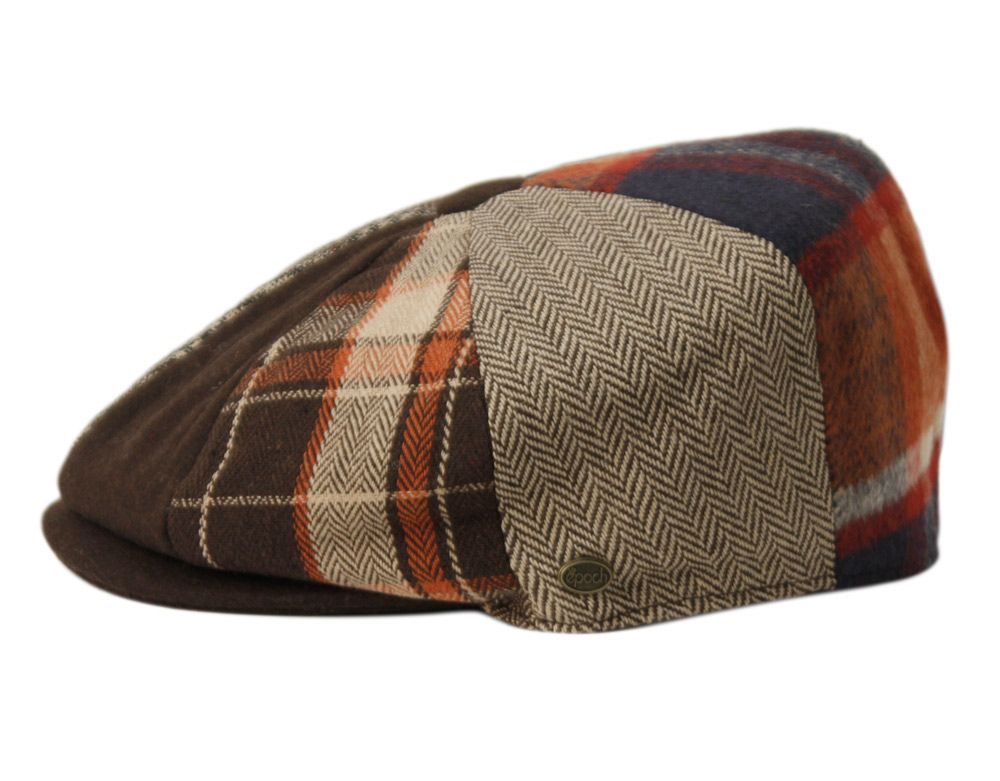 Multi Patch Work Newsboy Cap